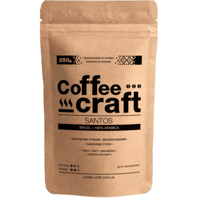 Кофе в зернах Бразилия Сантос (Brazil Santos)